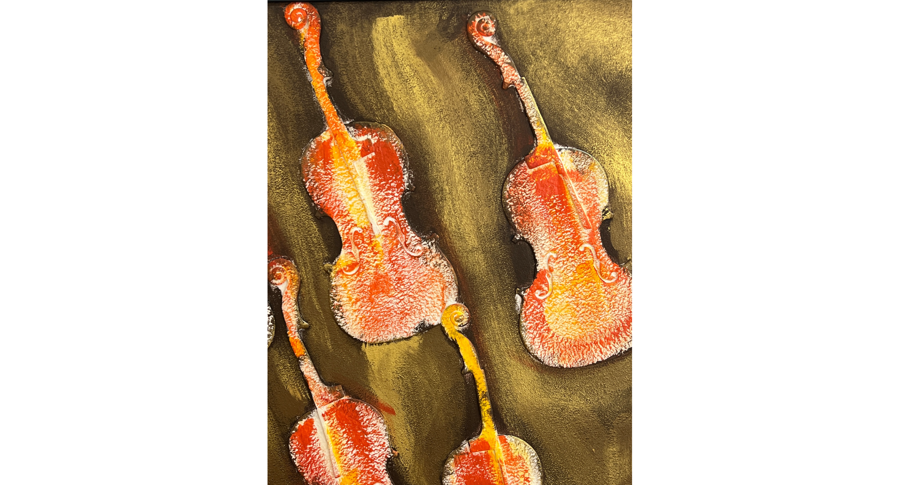 Empreintes de violon orange